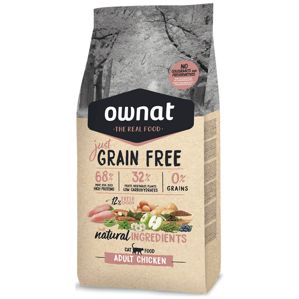 Ownat Just Grain Free Gato adulto Frango