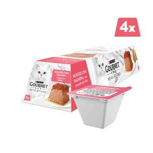 Purina Gourmet Revelations Mousse com Salmão e Molho 4*57g