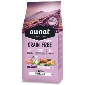 Ownat Grain Free Prime Gato Esterilizado - 8 kg