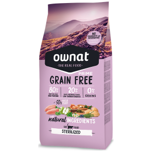 Ownat Grain Free Prime Gato Esterilizado Frango