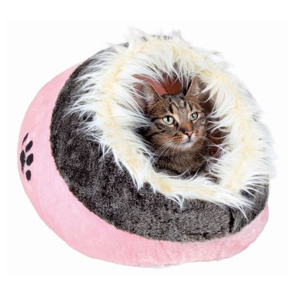 Igloo "Minou" em pelúcia 35*26*41 cm (Rosa/Cinzento) - Image 2
