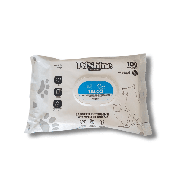 Toalhitas Petshine Talco 100 unid