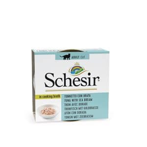 Schesir Gato Atum com Dourada em Caldo de Peixe 70 g